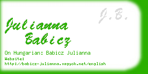 julianna babicz business card